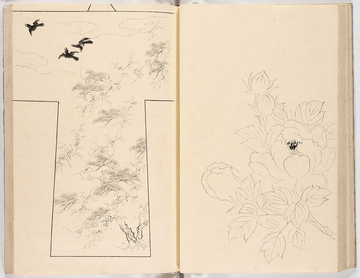 Hinagata chō (Model Book), Unidentified artist, Ink on paper, Japan