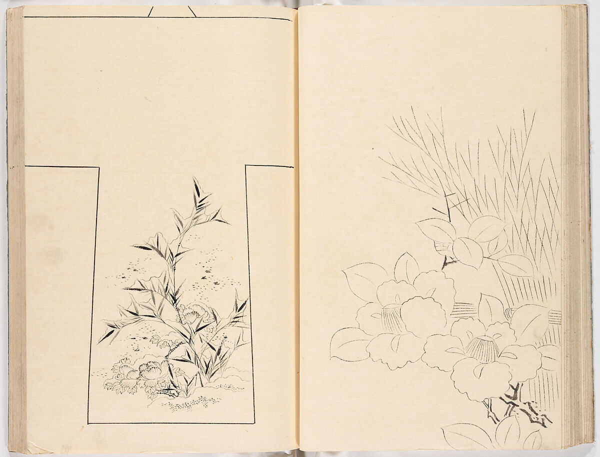 Hinagata chō (Model Book), Unidentified artist, Ink on paper, Japan