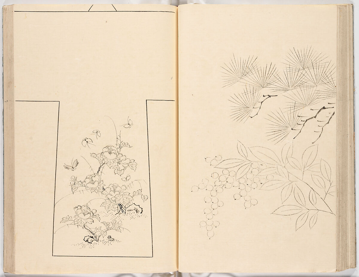 Hinagata chō (Model Book), Unidentified artist, Ink on paper, Japan