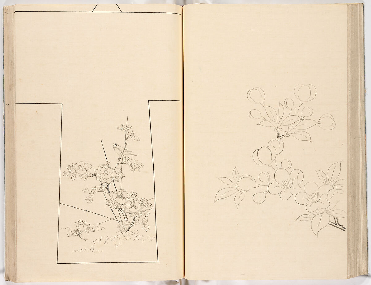 Hinagata chō (Model Book), Unidentified artist, Ink on paper, Japan