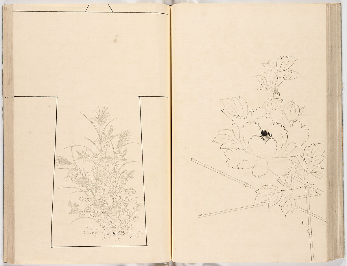 Hinagata chō (Model Book), Unidentified artist, Ink on paper, Japan