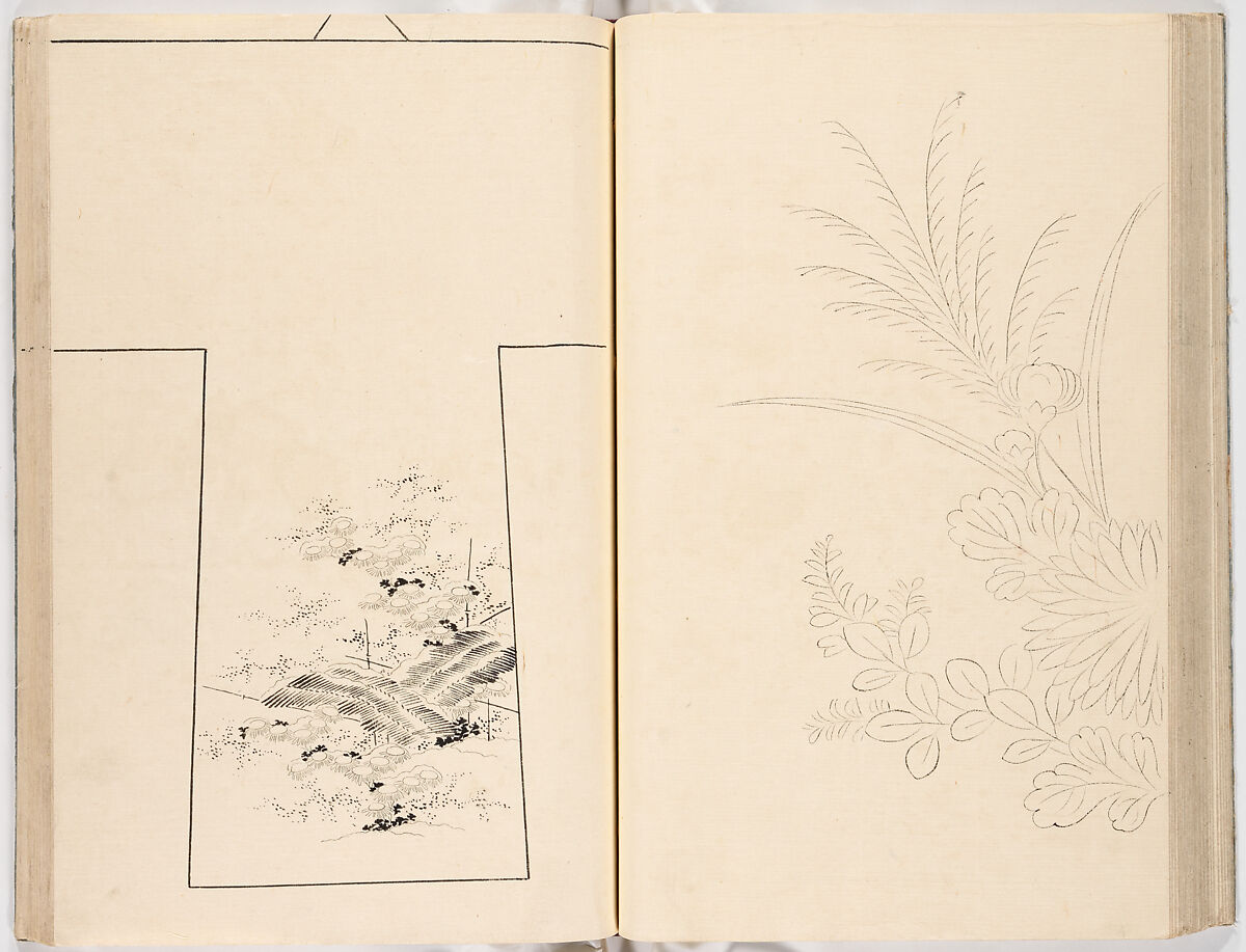 Hinagata chō (Model Book), Unidentified artist, Ink on paper, Japan