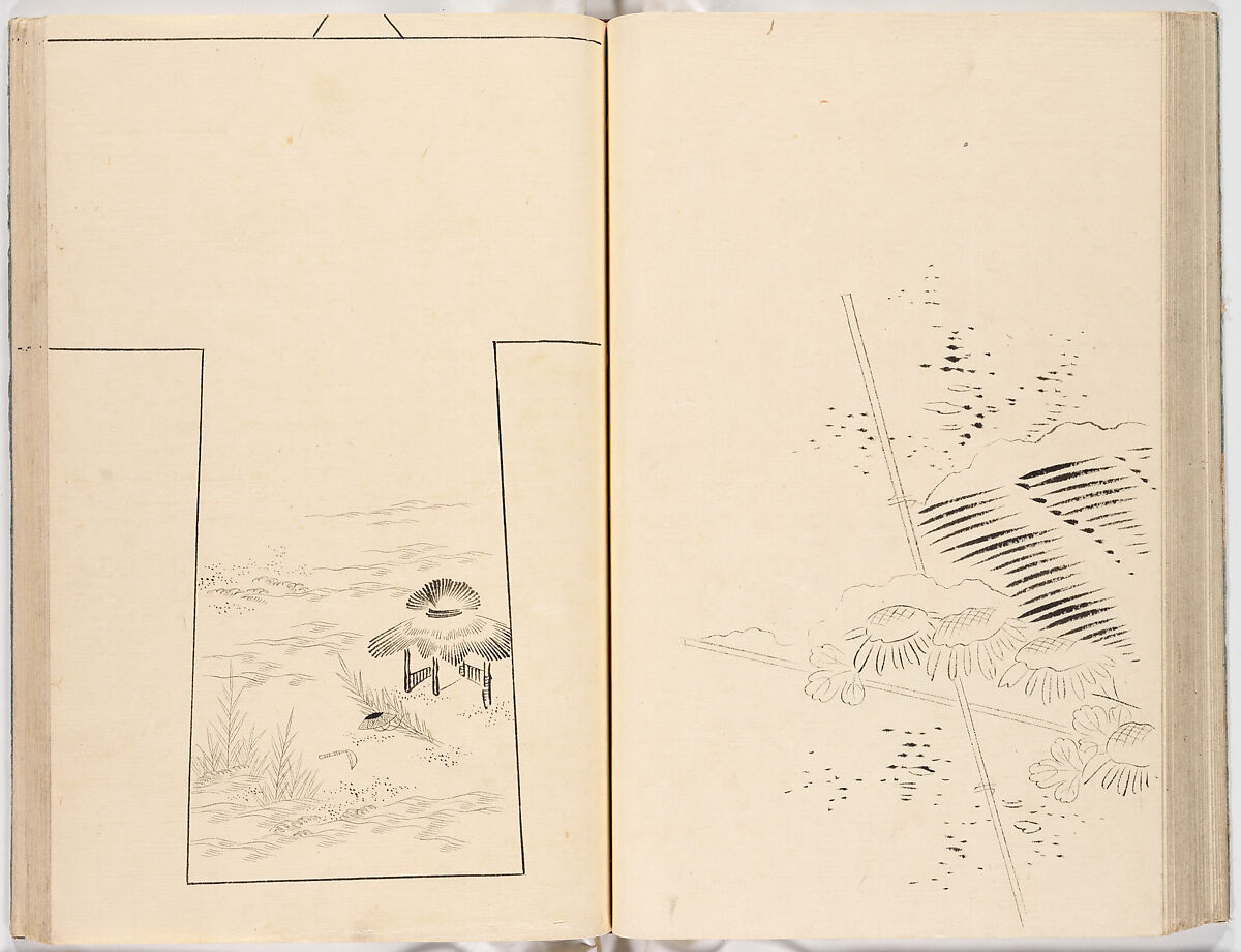 Hinagata chō (Model Book), Unidentified artist, Ink on paper, Japan