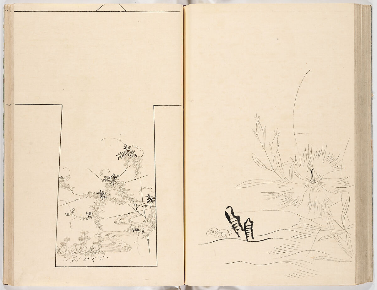 Hinagata chō (Model Book), Unidentified artist, Ink on paper, Japan