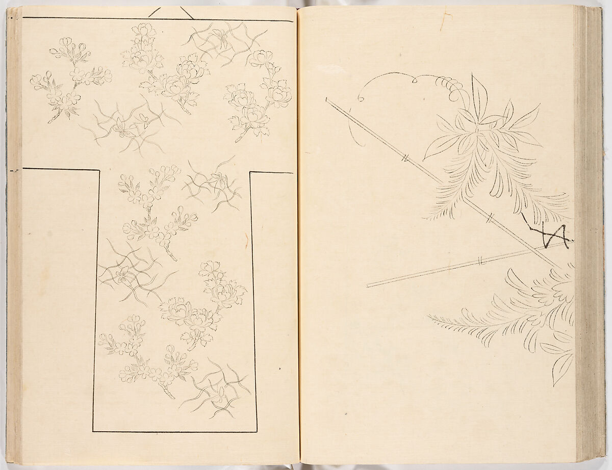 Hinagata chō (Model Book), Unidentified artist, Ink on paper, Japan