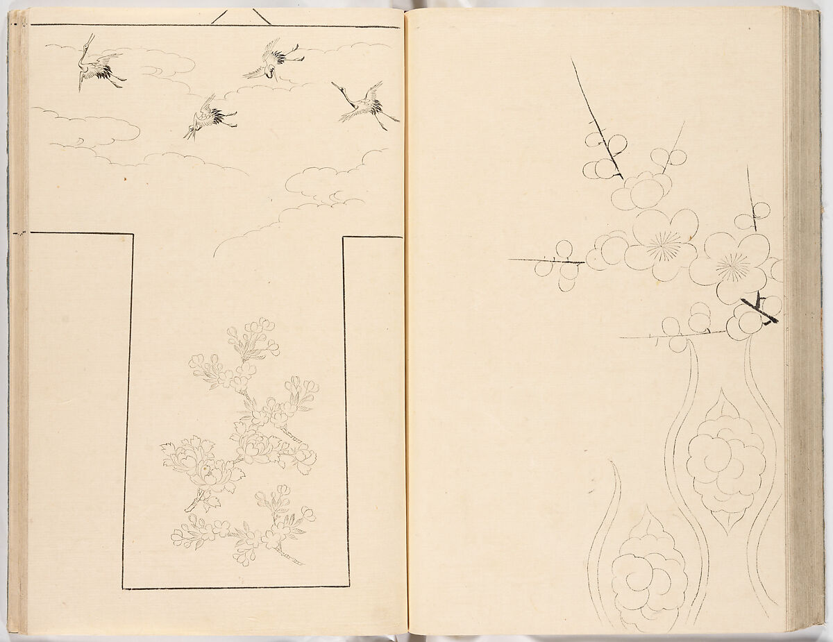 Hinagata chō (Model Book), Unidentified artist, Ink on paper, Japan