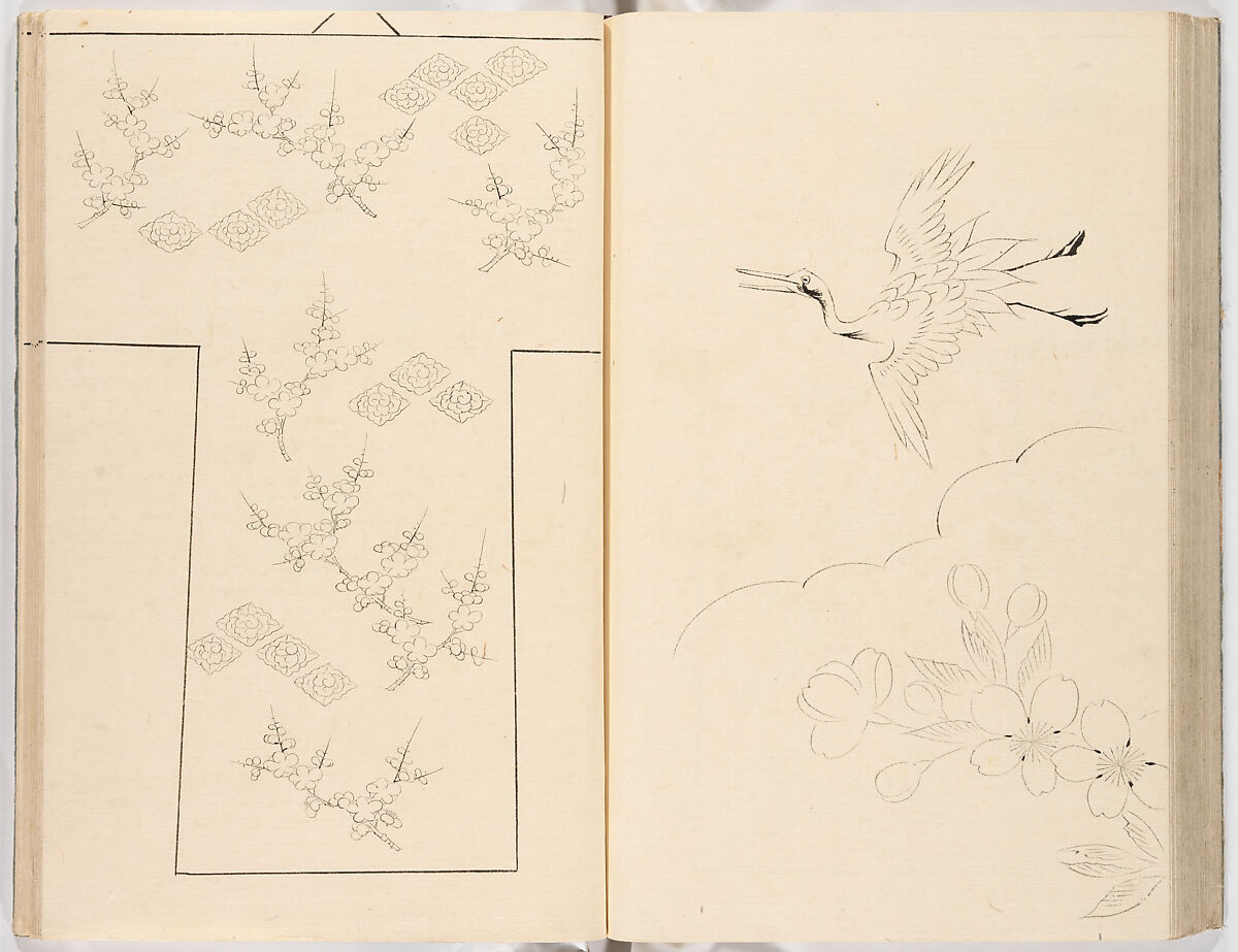 Hinagata chō (Model Book), Unidentified artist, Ink on paper, Japan