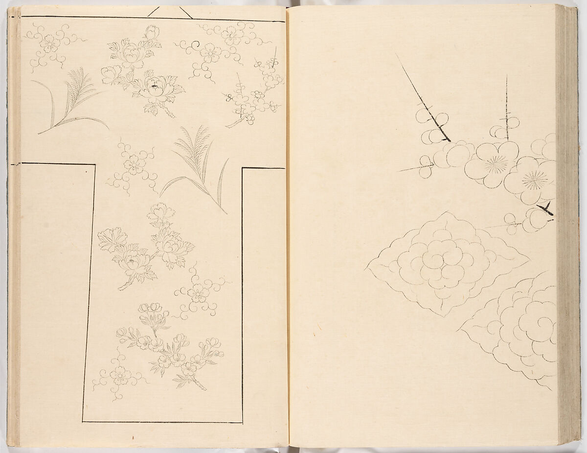 Hinagata chō (Model Book), Unidentified artist, Ink on paper, Japan