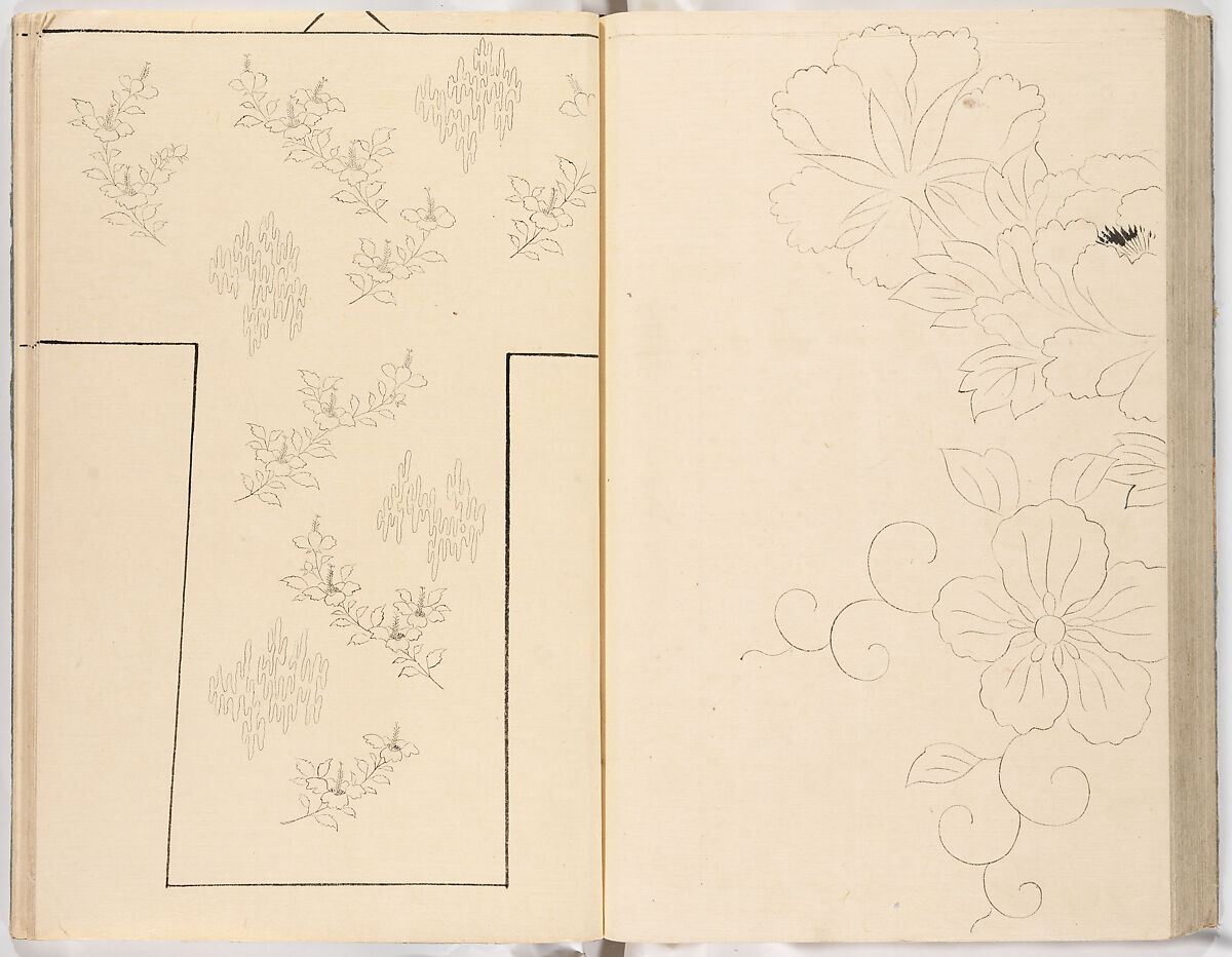 Hinagata chō (Model Book), Unidentified artist, Ink on paper, Japan