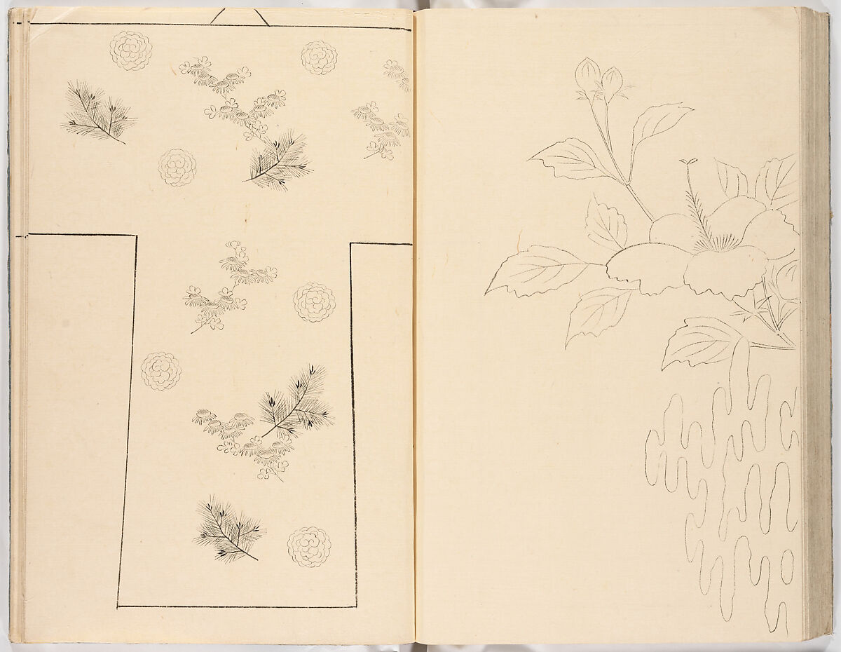 Hinagata chō (Model Book), Unidentified artist, Ink on paper, Japan