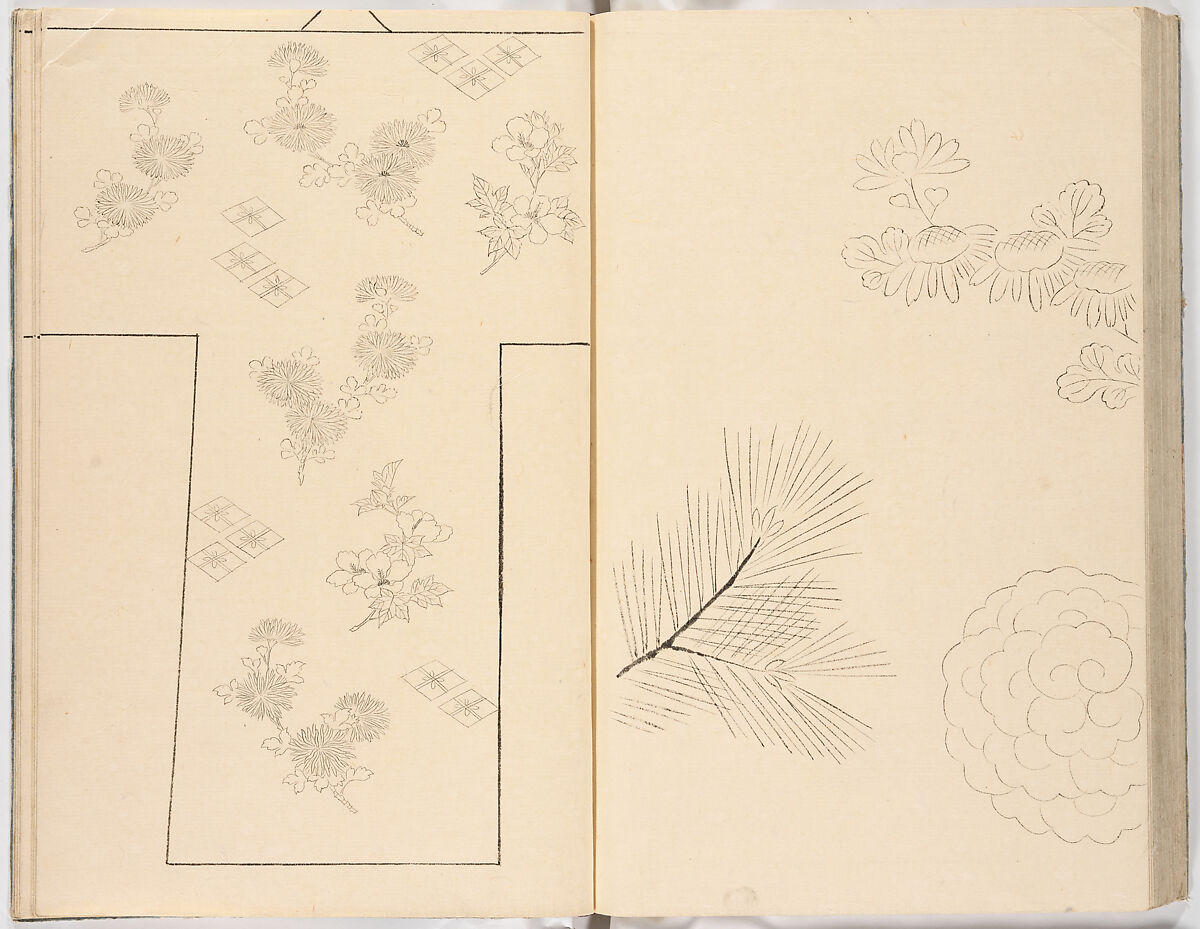 Hinagata chō (Model Book), Unidentified artist, Ink on paper, Japan