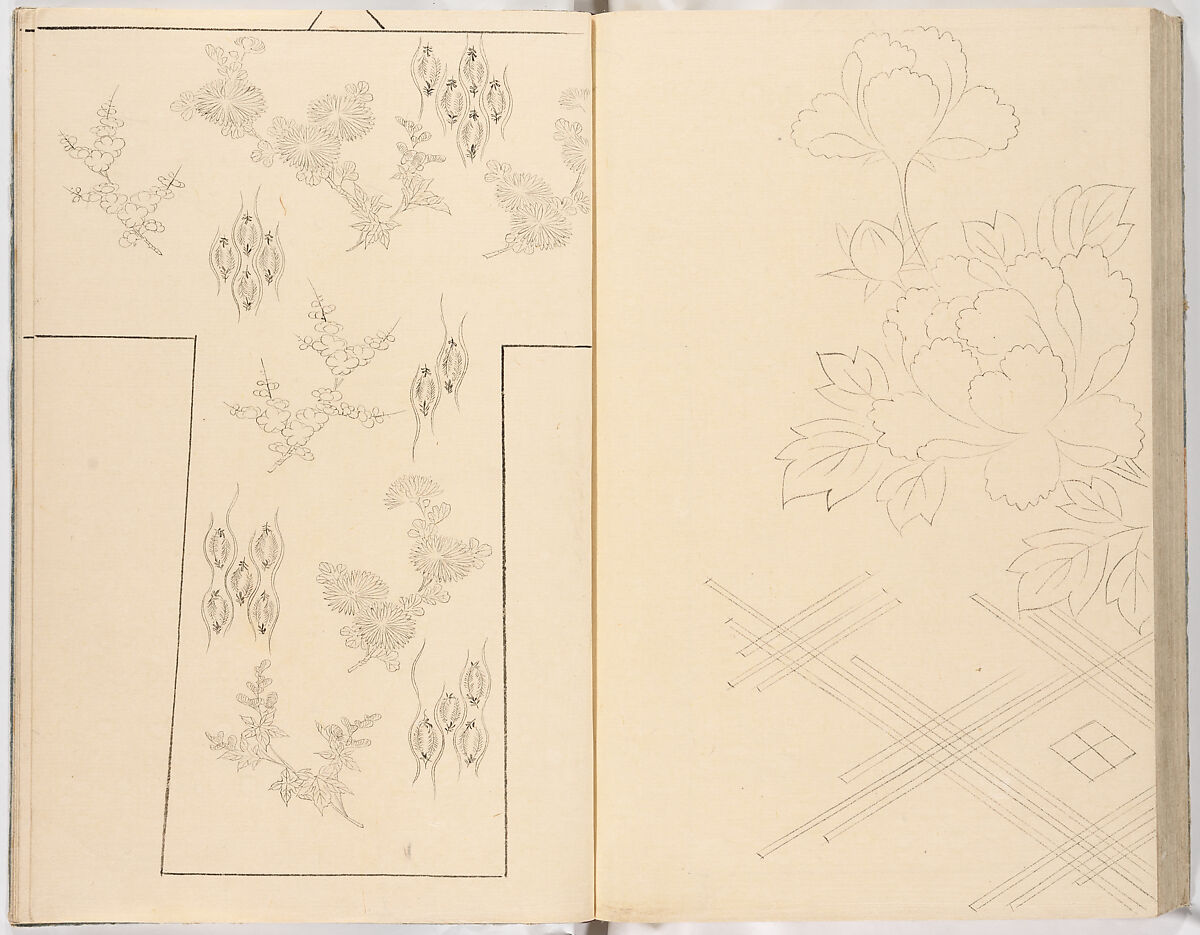 Hinagata chō (Model Book), Unidentified artist, Ink on paper, Japan