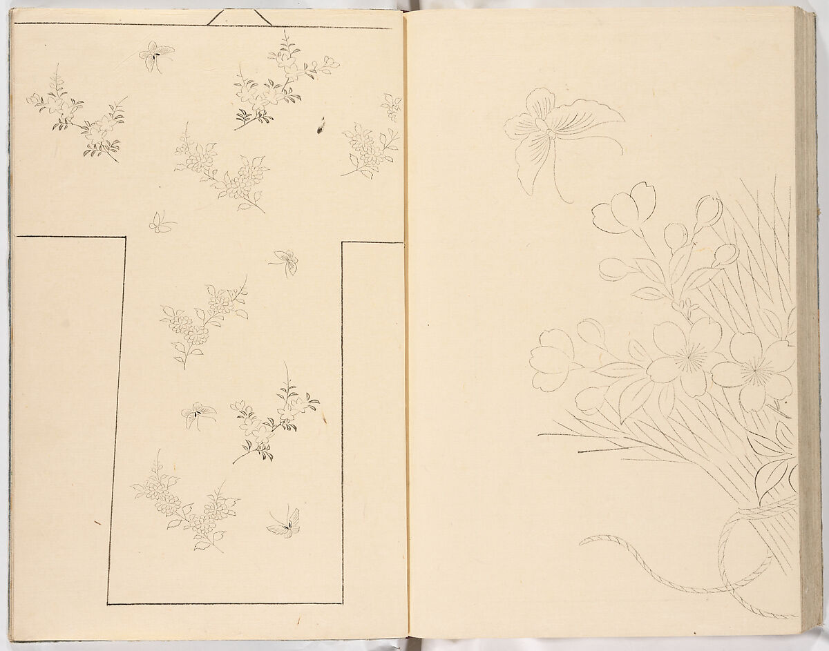 Hinagata chō (Model Book), Unidentified artist, Ink on paper, Japan