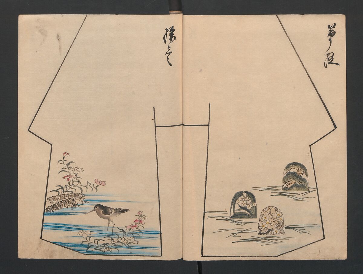 Model Book (Hinagata chō) ひながた帳, Unidentified artist, Watercolor and ink on paper, Japan