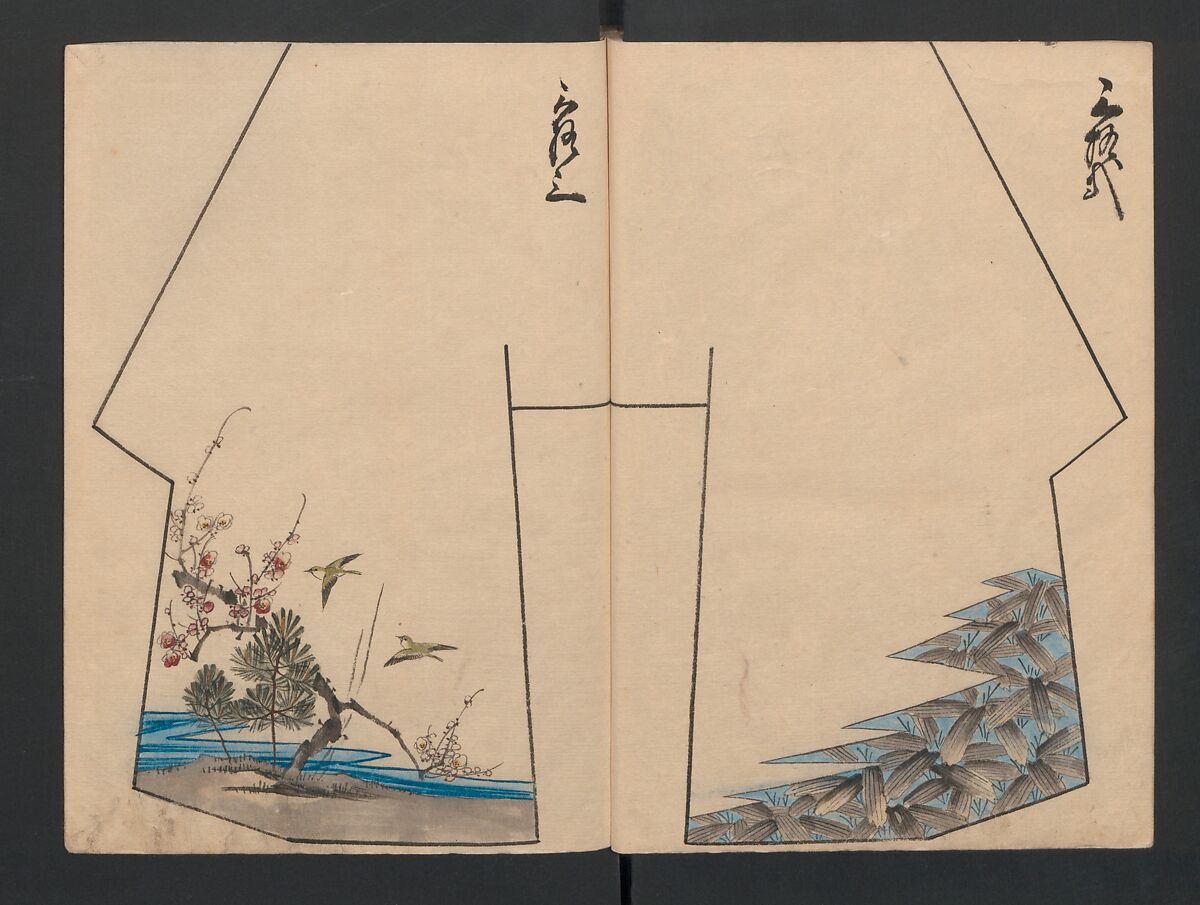 Model Book (Hinagata chō) ひながた帳, Unidentified artist, Watercolor and ink on paper, Japan