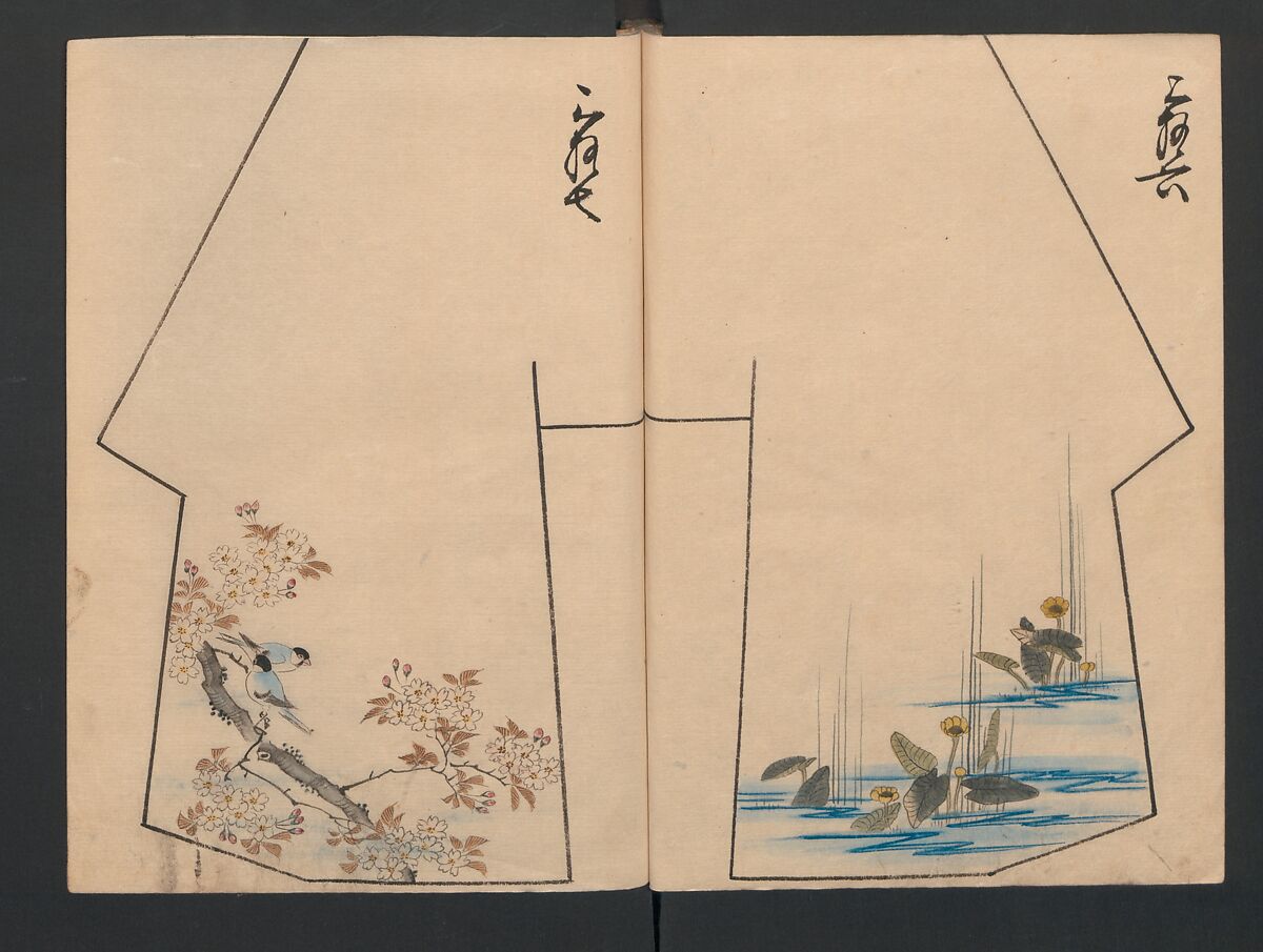 Model Book (Hinagata chō) ひながた帳, Unidentified artist, Watercolor and ink on paper, Japan