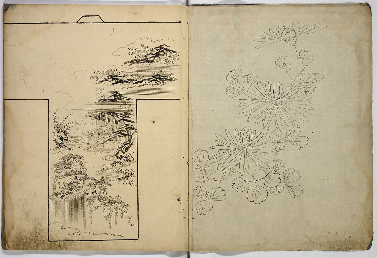 Hinagata chō (Model Book), Unidentified artist, Ink on paper, Japan
