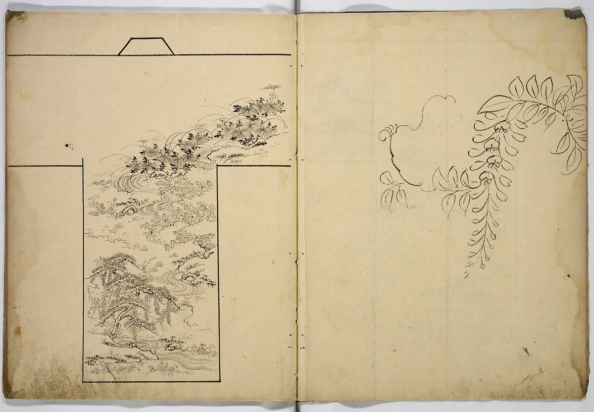 Hinagata chō (Model Book), Unidentified artist, Ink on paper, Japan