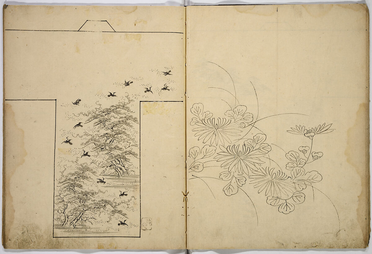 Hinagata chō (Model Book), Unidentified artist, Ink on paper, Japan