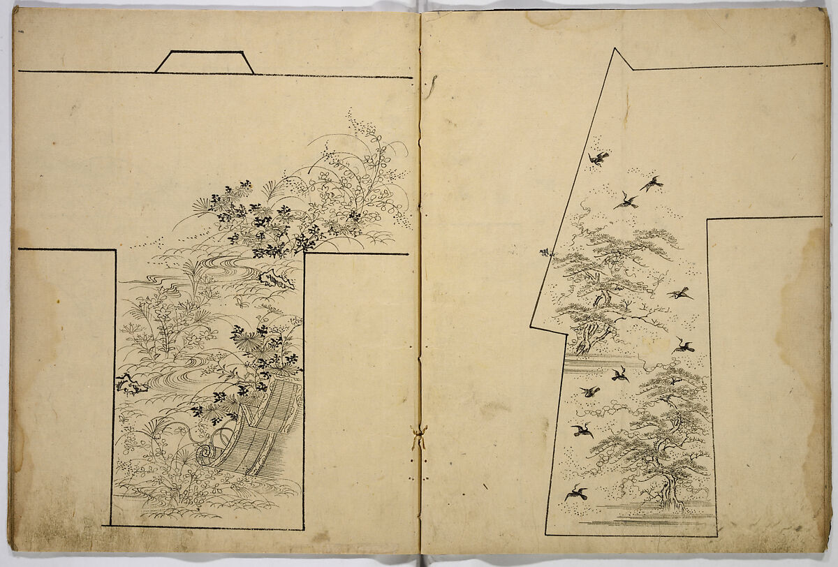 Hinagata chō (Model Book), Unidentified artist, Ink on paper, Japan