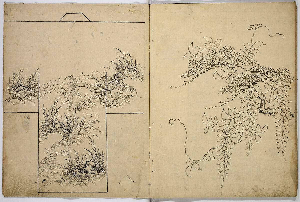 Hinagata chō (Model Book), Unidentified artist, Ink on paper, Japan