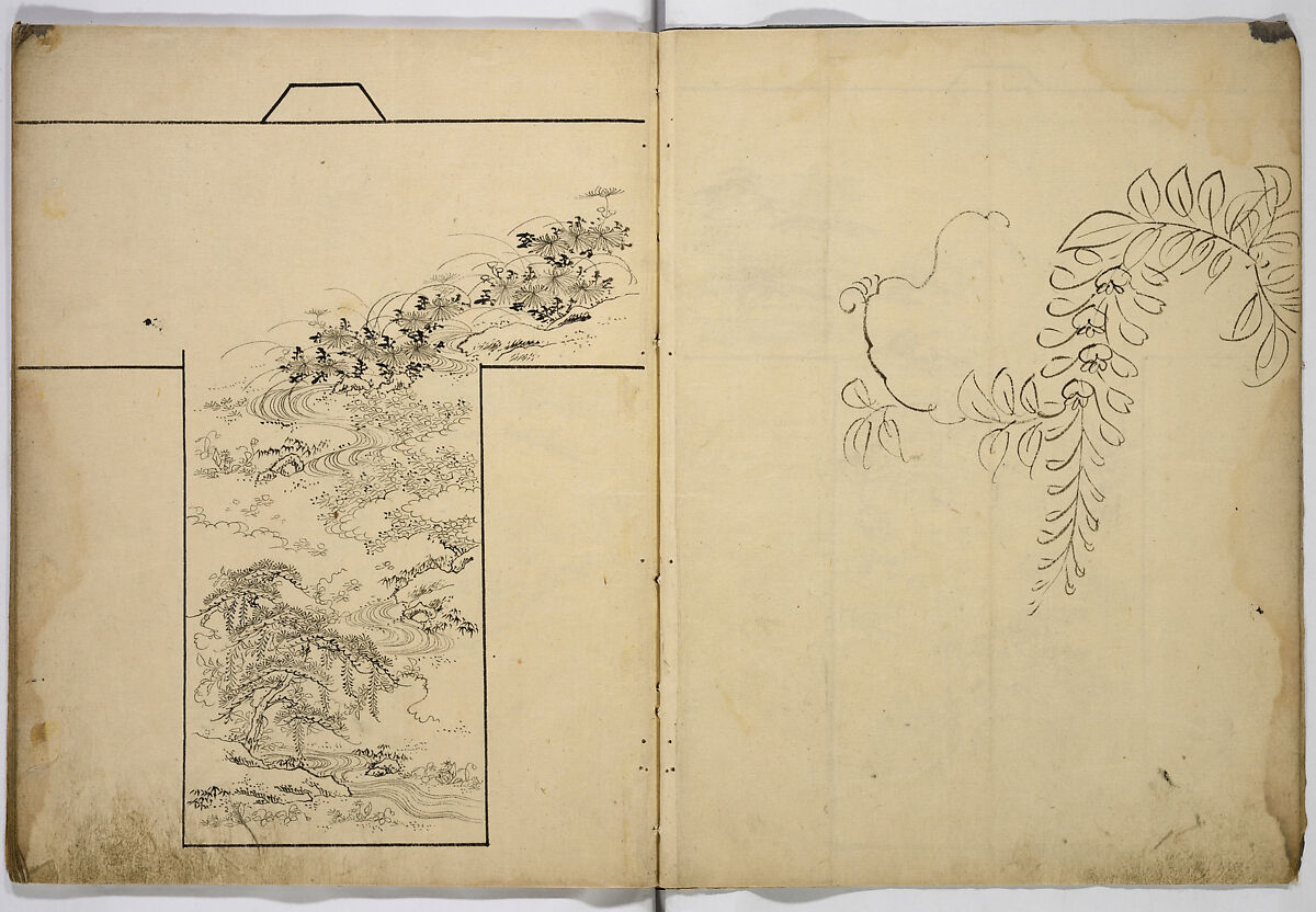 Hinagata chō (Model Book), Unidentified artist, Ink on paper, Japan 