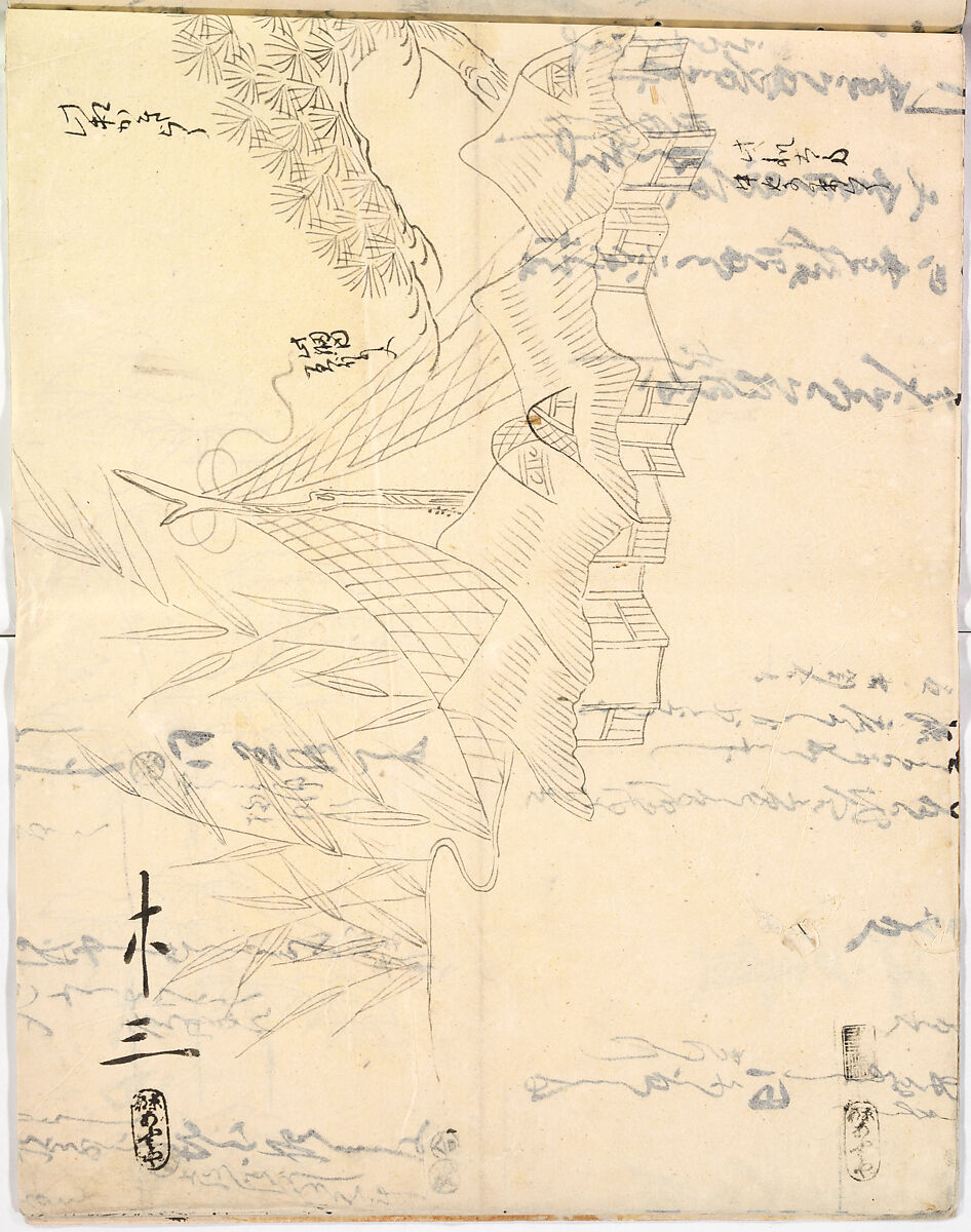 Hinagata chō (Model Book), Unidentified artist, Ink on paper, Japan