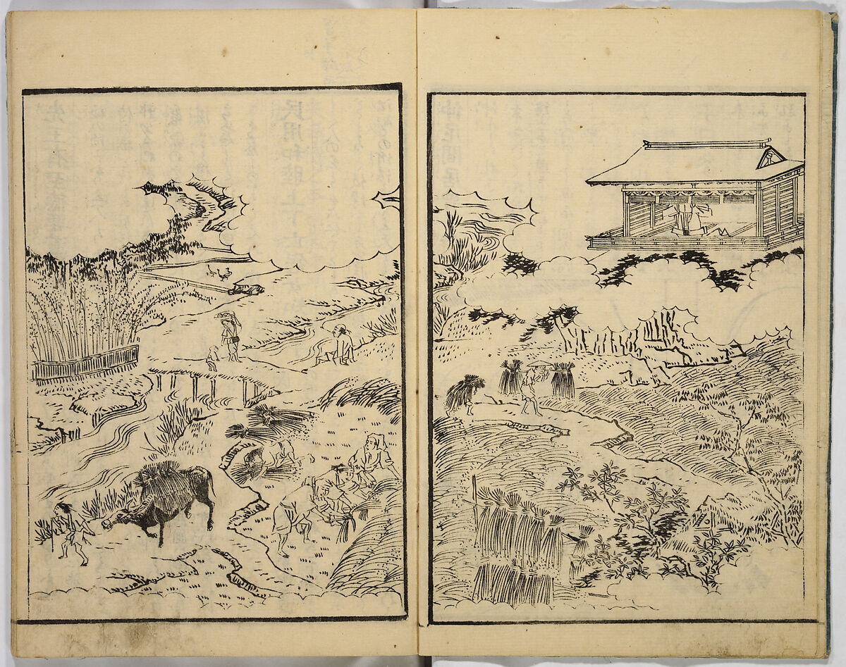 Illustrated Book of Filial Piety, Keisai (Japanese, active ca. 1890–1900) (of Edo), Monochrome woodblock print; ink on paper, Japan 