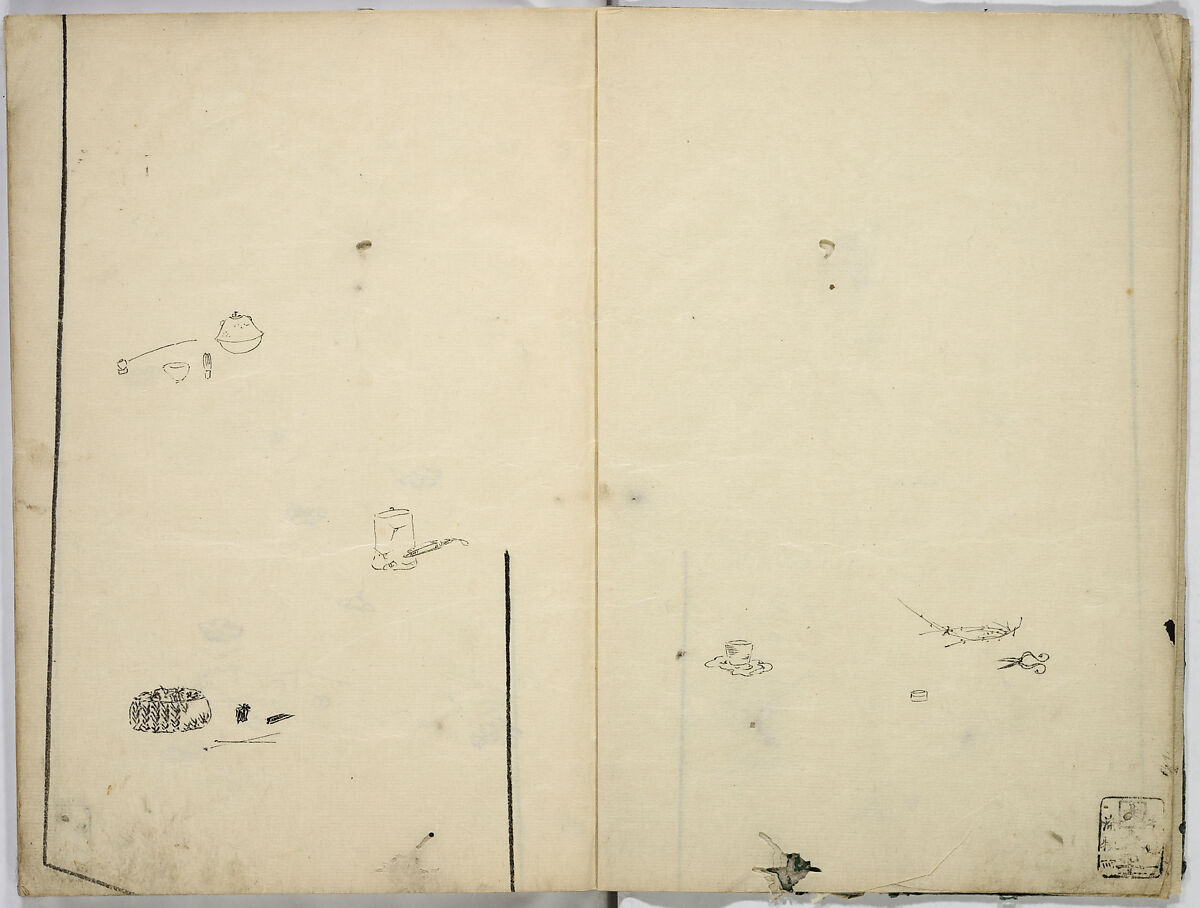 Book of Kimono Patterns, Unidentified artist, Ink drawings on paper, Japan