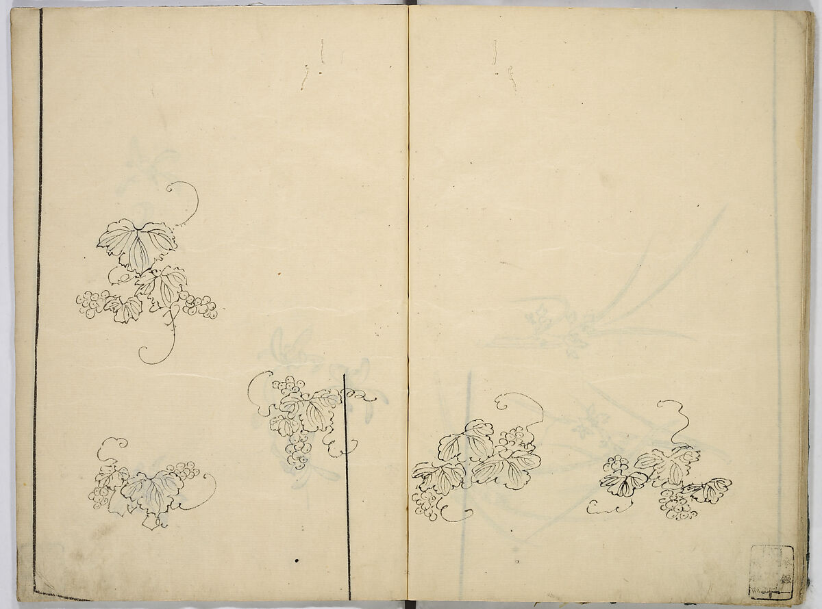 Book of Kimono Patterns, Unidentified artist, Ink drawings on paper, Japan
