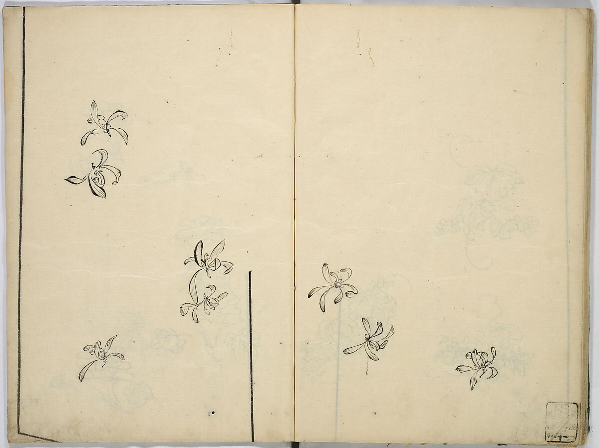 Book of Kimono Patterns, Unidentified artist, Ink drawings on paper, Japan