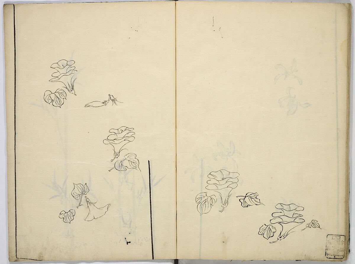 Book of Kimono Patterns, Unidentified artist, Ink drawings on paper, Japan