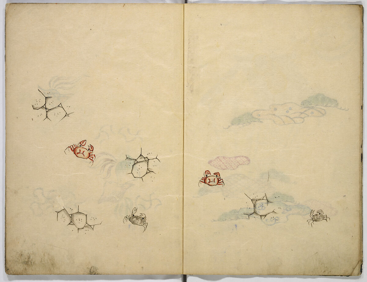 Illustrated book, Unidentified artist, Ink and watercolor on paper, Japan