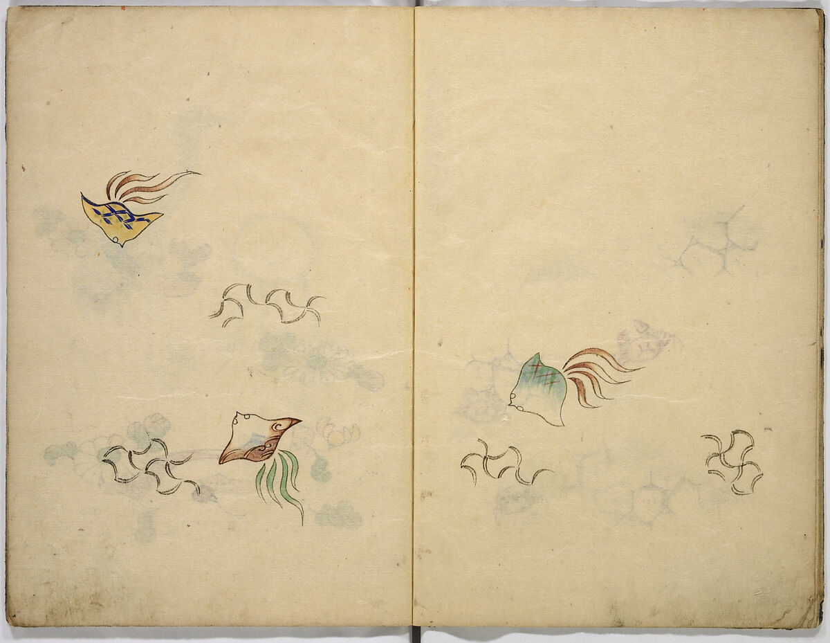 Illustrated book, Unidentified artist, Ink and watercolor on paper, Japan