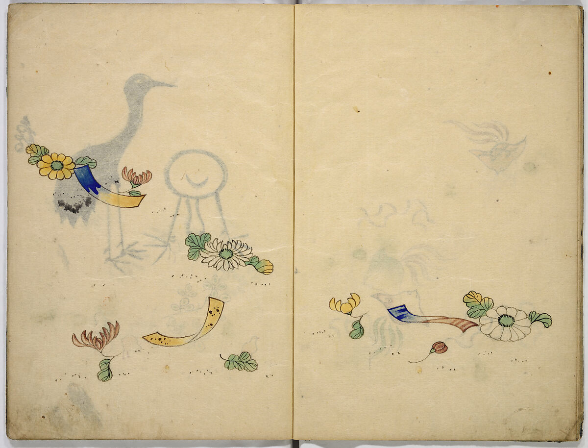 Illustrated book, Unidentified artist, Ink and watercolor on paper, Japan
