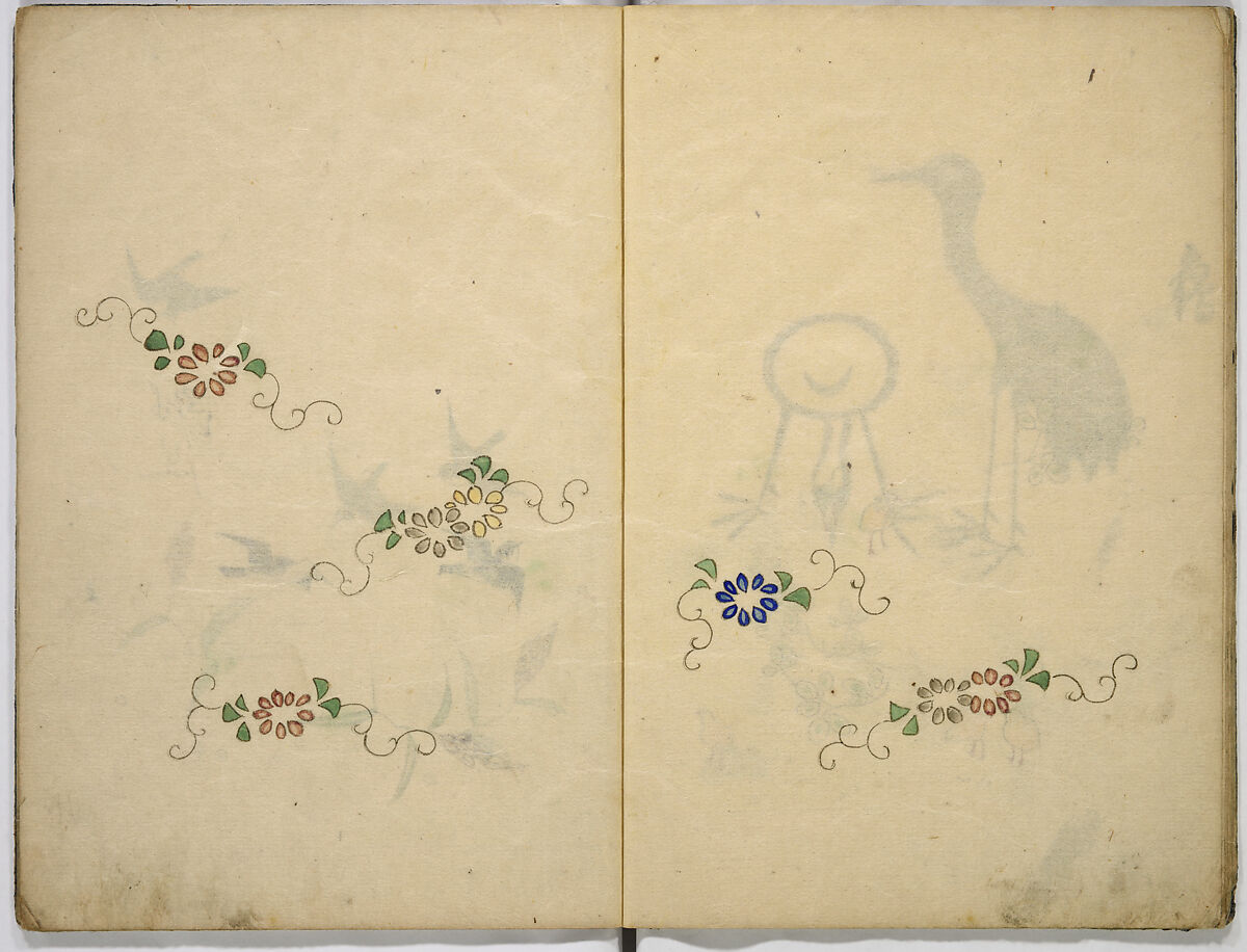 Illustrated book, Unidentified artist, Ink and watercolor on paper, Japan