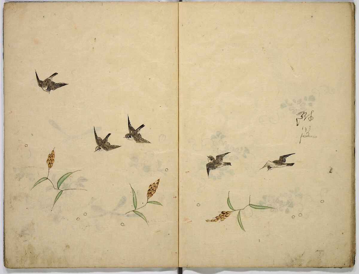 Illustrated book, Unidentified artist, Ink and watercolor on paper, Japan