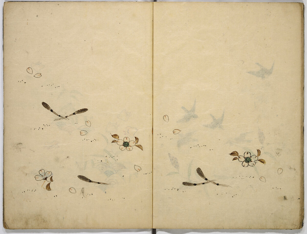 Illustrated book, Unidentified artist, Ink and watercolor on paper, Japan