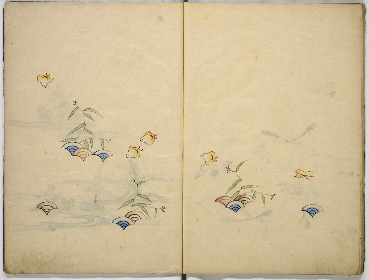 Illustrated book, Unidentified artist, Ink and watercolor on paper, Japan