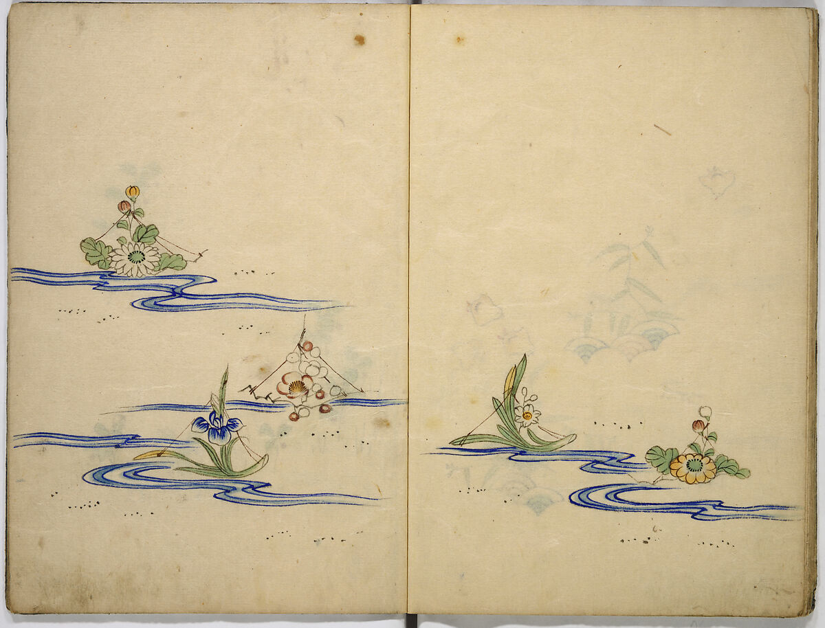 Illustrated book, Unidentified artist, Ink and watercolor on paper, Japan
