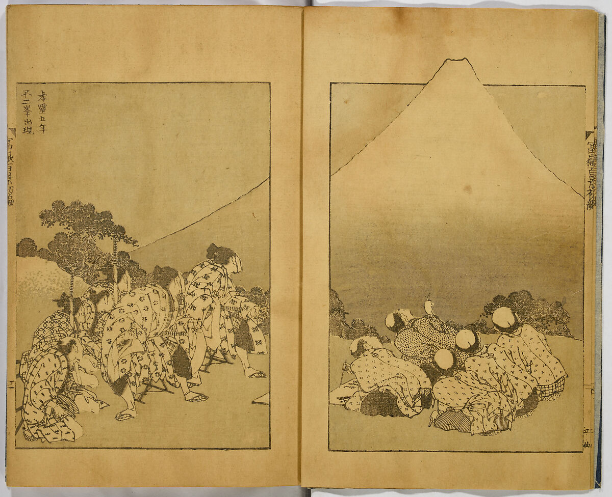 Hundred Views of Fuji, Katsushika Hokusai (Japanese, Tokyo (Edo) 1760–1849 Tokyo (Edo)), Ink on paper, Japan