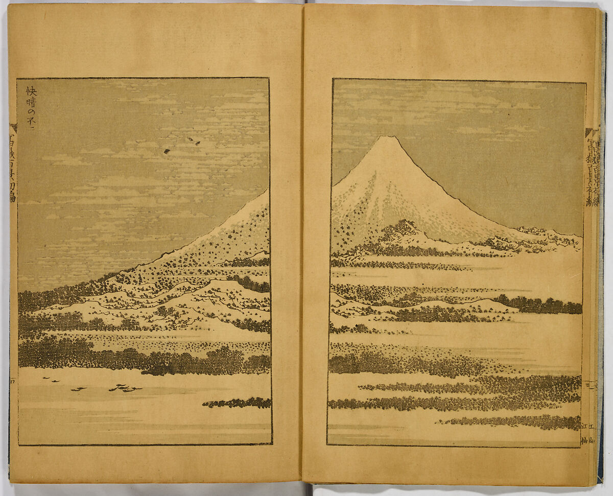 Hundred Views of Fuji, Katsushika Hokusai (Japanese, Tokyo (Edo) 1760–1849 Tokyo (Edo)), Ink on paper, Japan