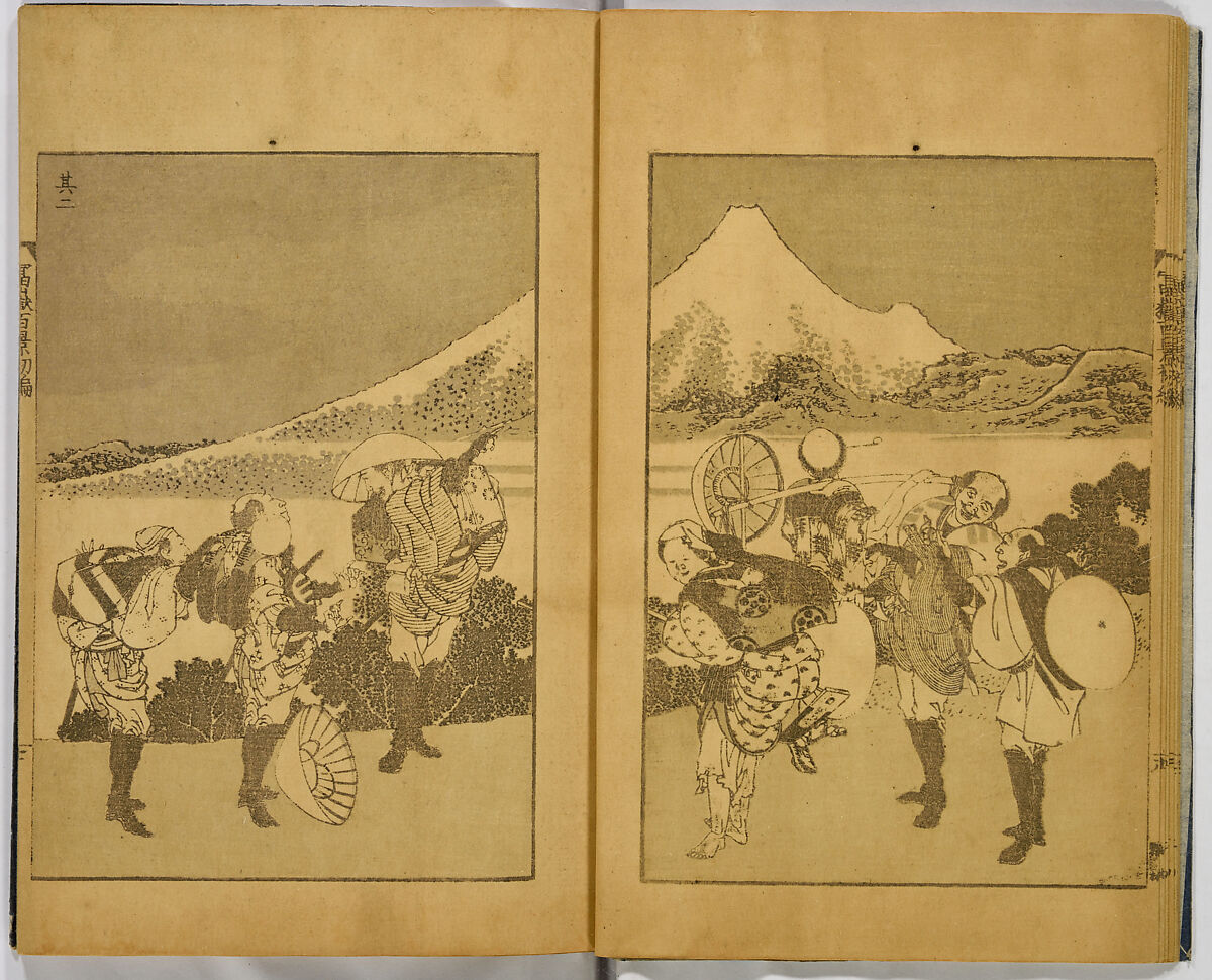 Hundred Views of Fuji, Katsushika Hokusai (Japanese, Tokyo (Edo) 1760–1849 Tokyo (Edo)), Ink on paper, Japan