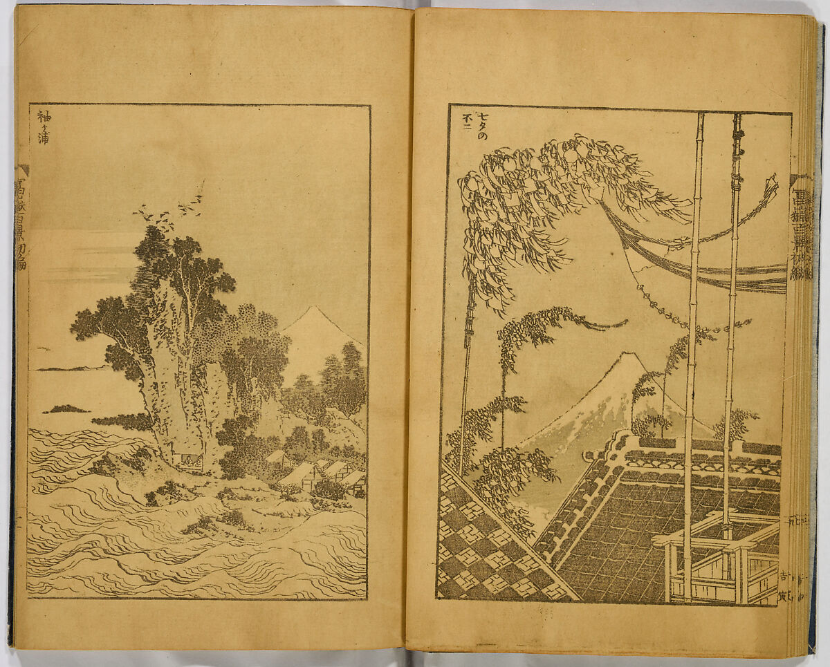 Hundred Views of Fuji, Katsushika Hokusai (Japanese, Tokyo (Edo) 1760–1849 Tokyo (Edo)), Ink on paper, Japan