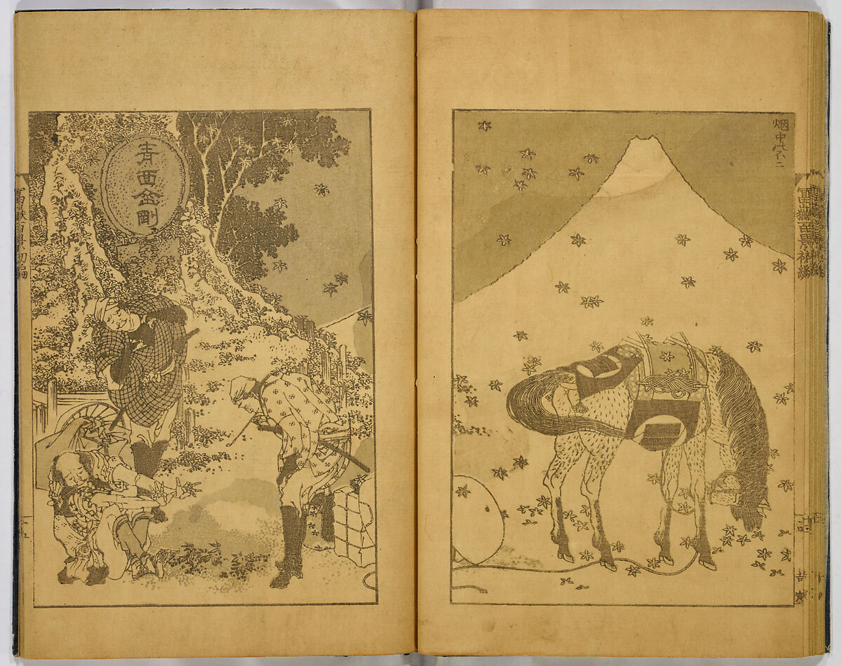 Hundred Views of Fuji, Katsushika Hokusai (Japanese, Tokyo (Edo) 1760–1849 Tokyo (Edo)), Ink on paper, Japan