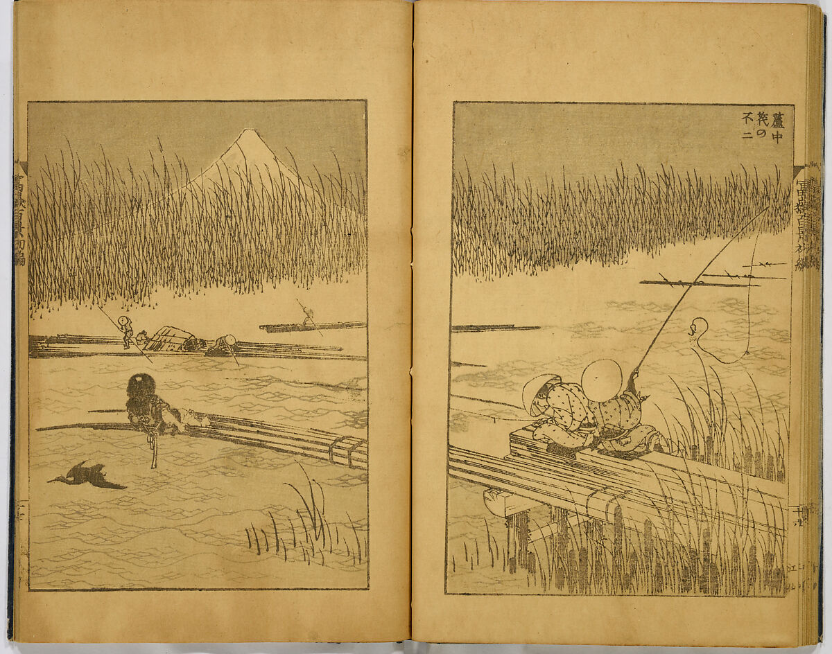 Hundred Views of Fuji, Katsushika Hokusai (Japanese, Tokyo (Edo) 1760–1849 Tokyo (Edo)), Ink on paper, Japan