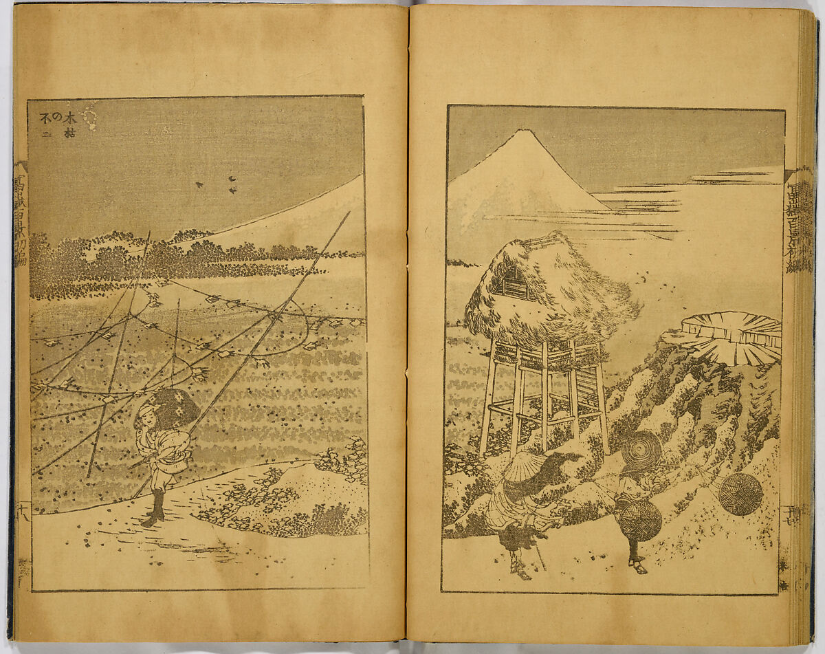 Hundred Views of Fuji, Katsushika Hokusai (Japanese, Tokyo (Edo) 1760–1849 Tokyo (Edo)), Ink on paper, Japan