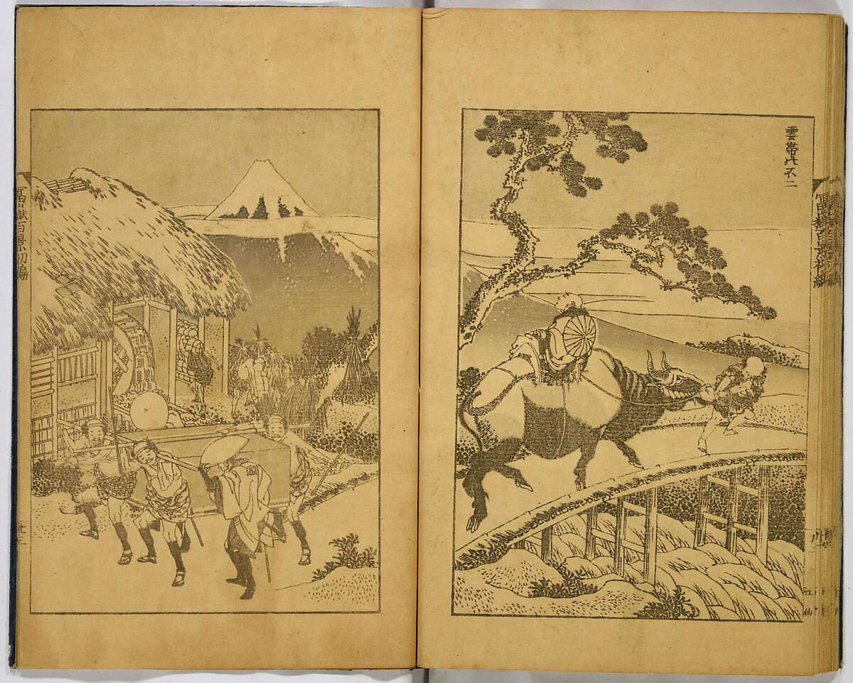 Hundred Views of Fuji, Katsushika Hokusai (Japanese, Tokyo (Edo) 1760–1849 Tokyo (Edo)), Ink on paper, Japan