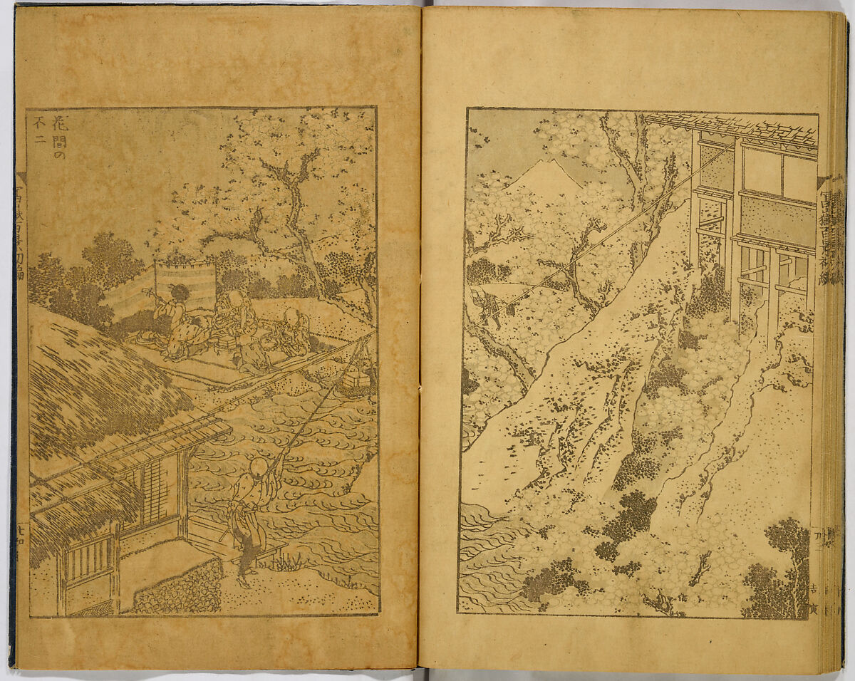 Hundred Views of Fuji, Katsushika Hokusai (Japanese, Tokyo (Edo) 1760–1849 Tokyo (Edo)), Ink on paper, Japan