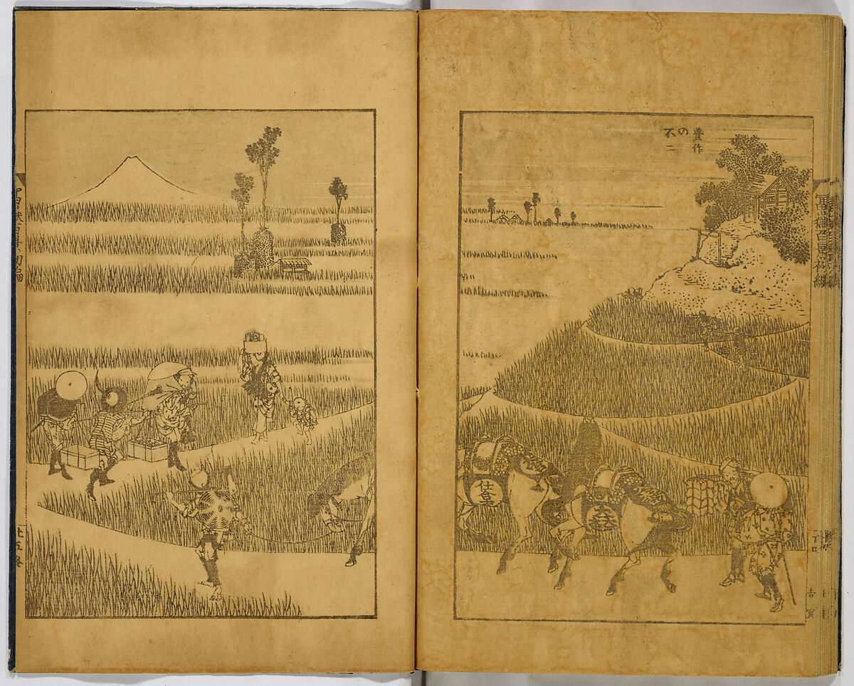 Hundred Views of Fuji, Katsushika Hokusai (Japanese, Tokyo (Edo) 1760–1849 Tokyo (Edo)), Ink on paper, Japan